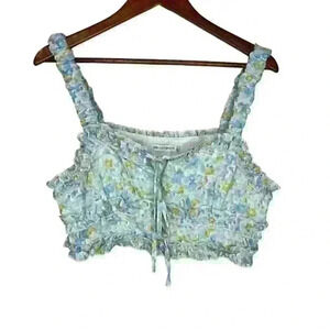 Toby Heart Ginger floral ruffle crop top Sz L‎